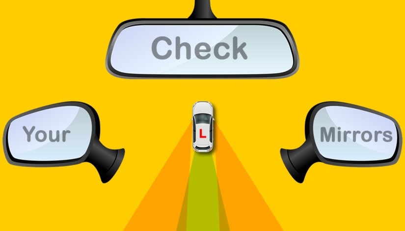 check your mirrors lesson for defensive driving